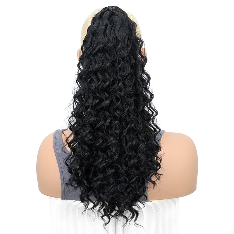 18-Inch Kinky Curly Drawstring Ponytail Hair Extension