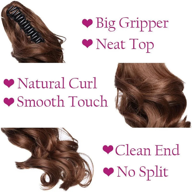 10-Inch Wavy Curly Claw Clip Ponytail Hair Extension - 4