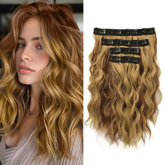 12-Inch Wavy Clip-In Hair Extensions for Daily Volume