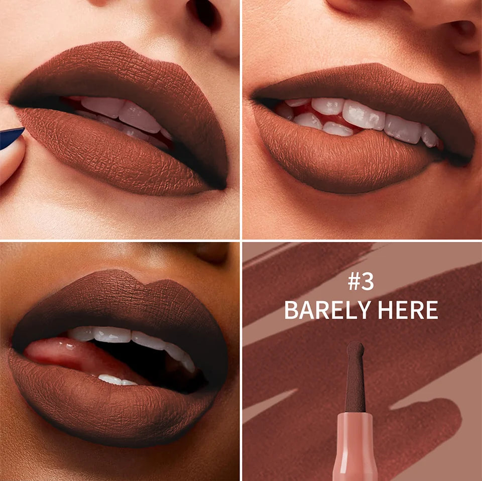 Waterproof Felt Tip Lip Liner Stain for Long Lasting Sculpted Lips - 12