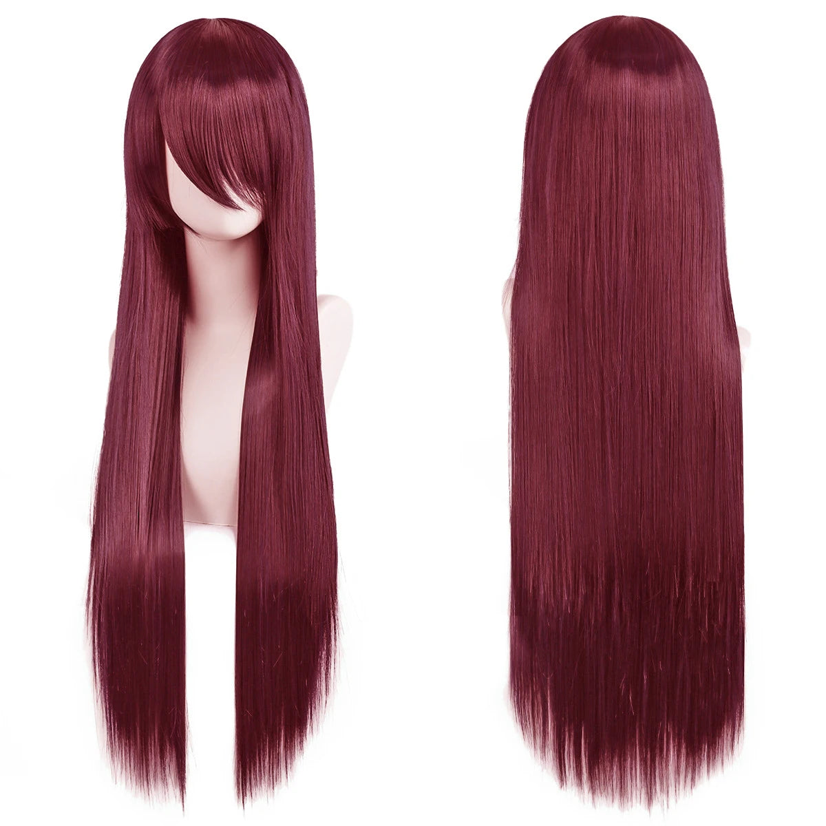 Long Straight Synthetic Cosplay Wig with Bangs - 31