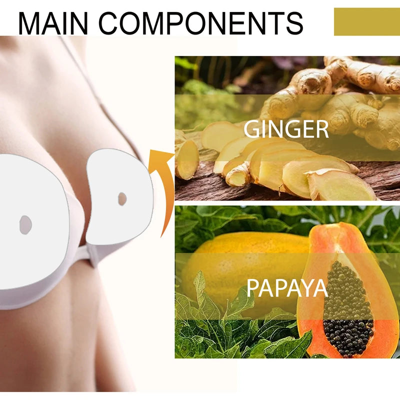 Ginger Infused Natural Breast Enhancement Lifting Patches - 10