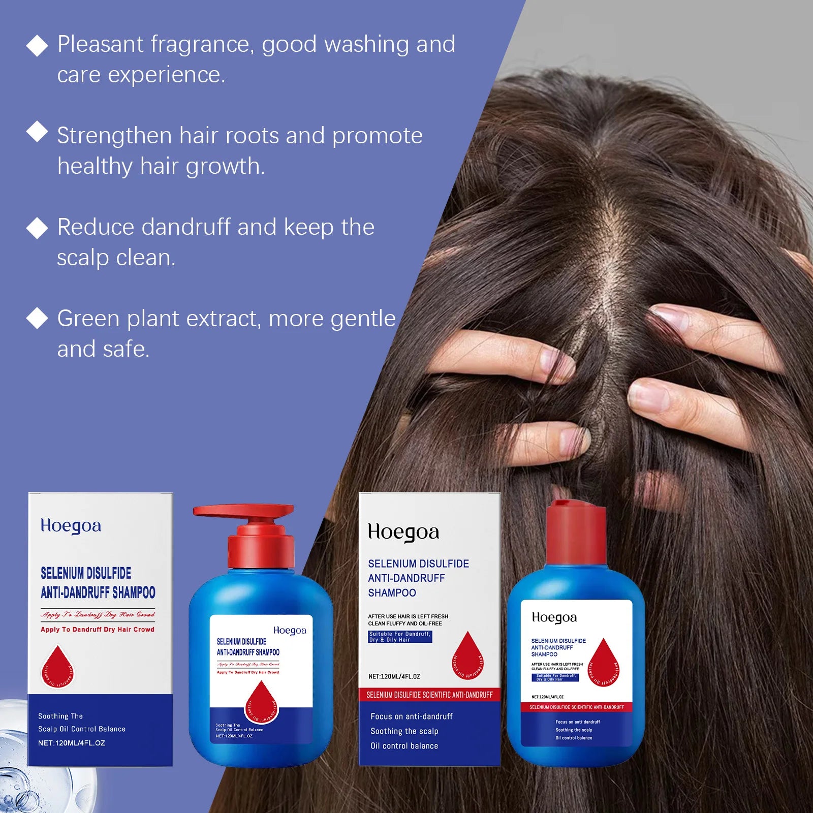 Selenium Disulfide Anti-Dandruff Shampoo for Itchy Scalp and Oil Control - 19