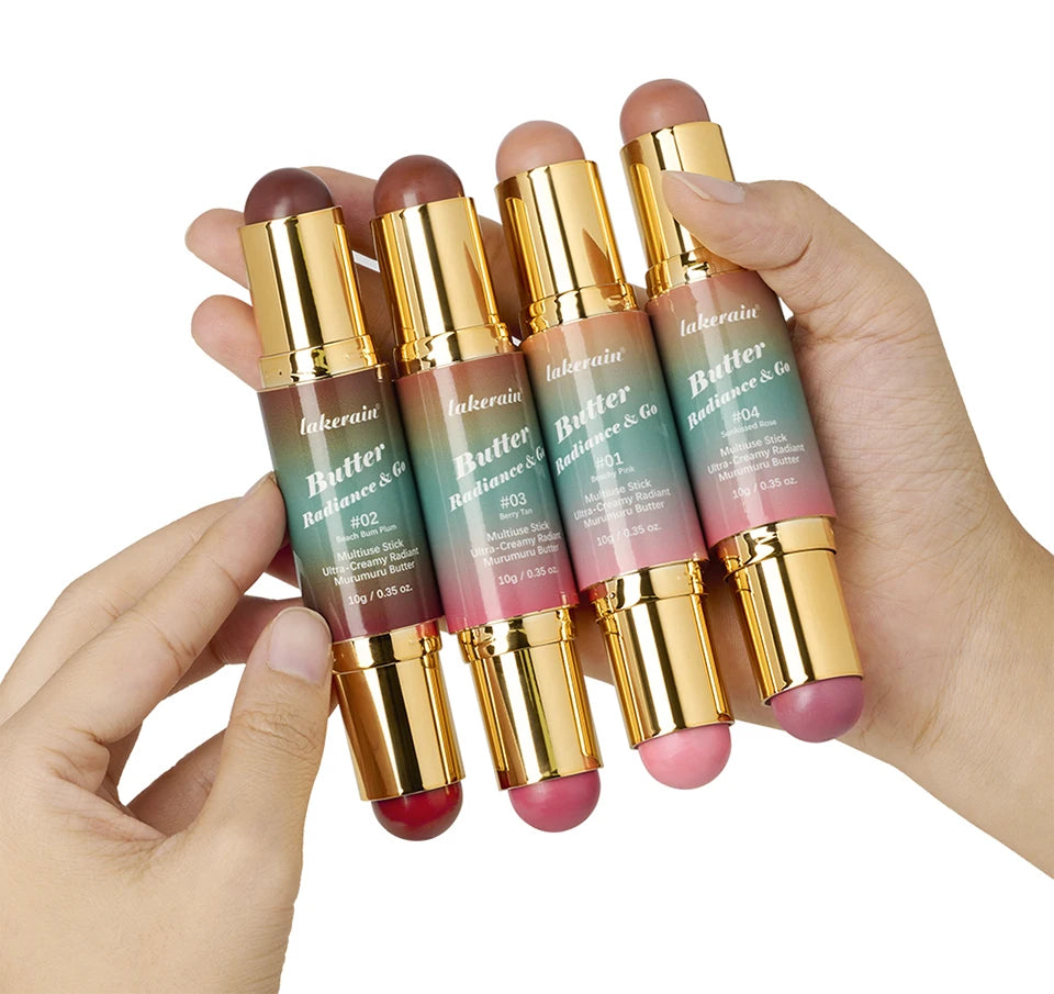 Double-Ended Cream Bronzer and Blush Stick for Face and Lips - 20