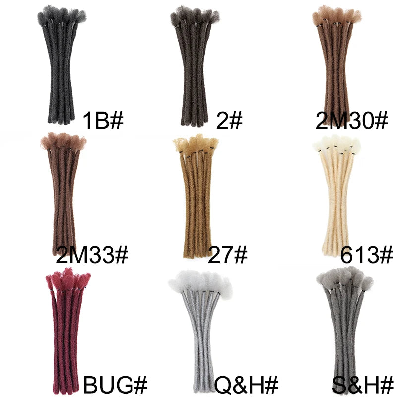 8-Inch Handmade Synthetic Dreadlock Extensions for Men and Women - 3