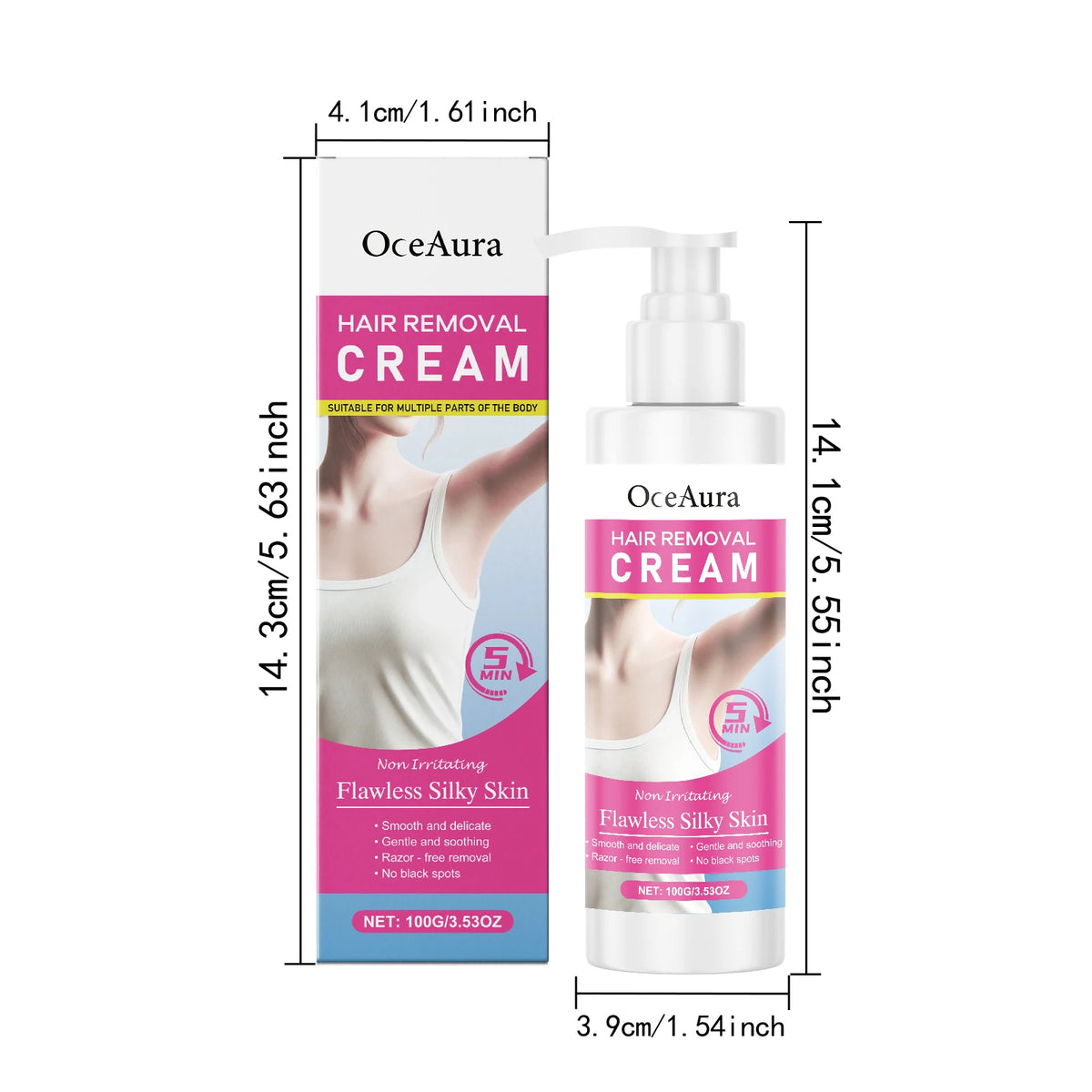 Painless Full Body Hair Removal Cream for Smooth and Sensitive Skin