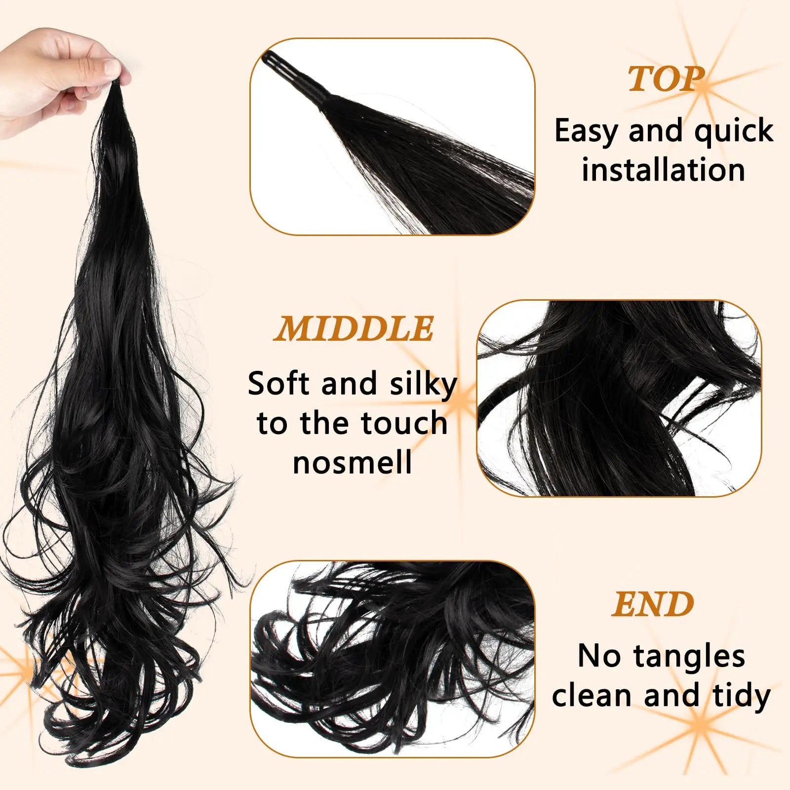 Wavy Wrap Around Ponytail Extension - 4