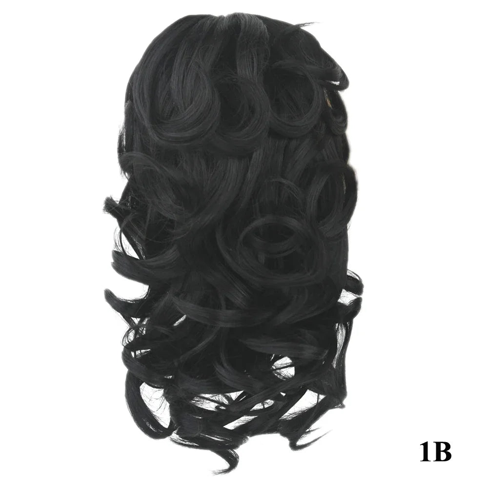 Short Curly Claw Clip Ponytail Hair Extension - 10