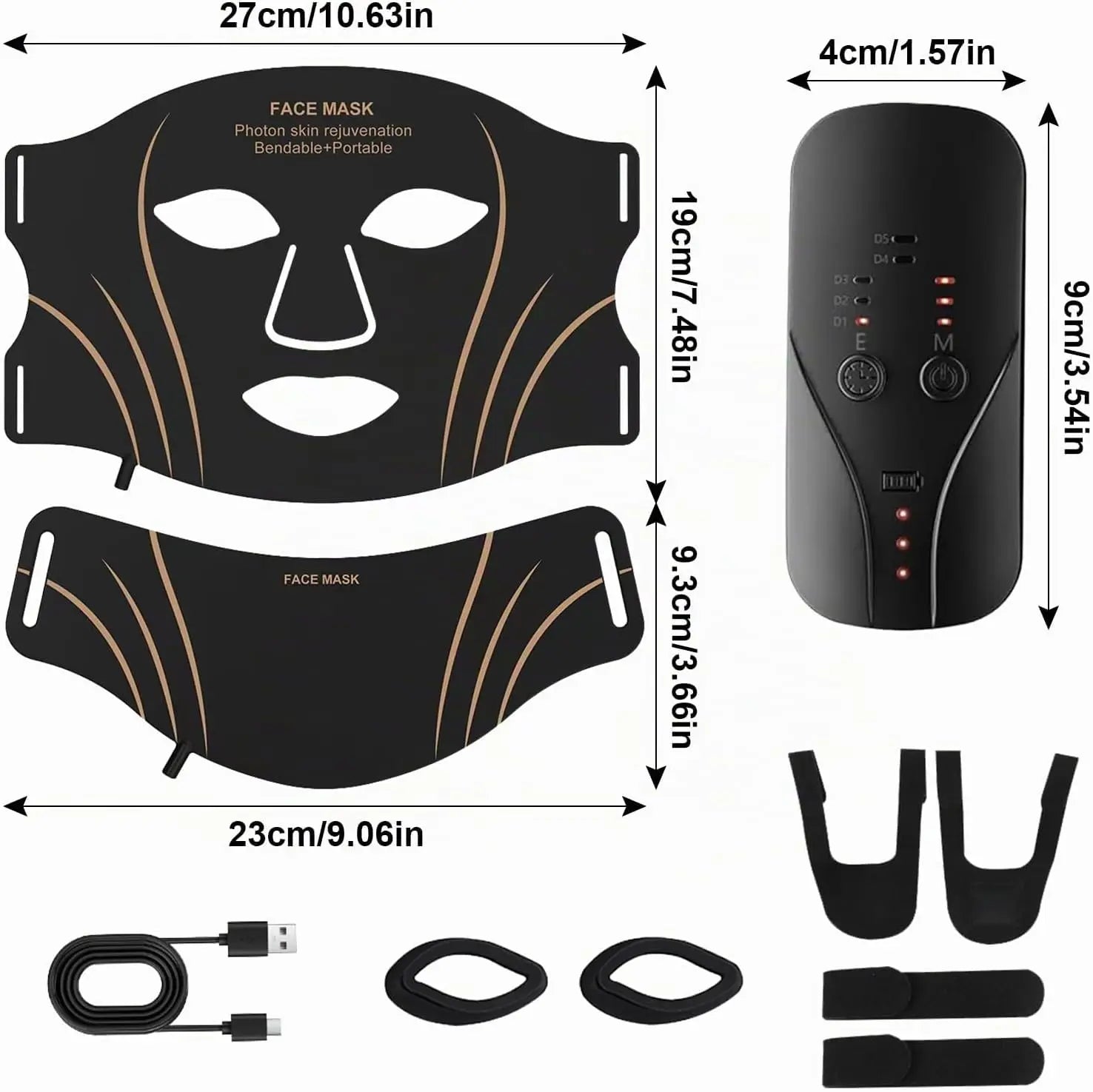 7-Color LED Photon Face and Neck Mask for Skin Rejuvenation and Lifting - 6