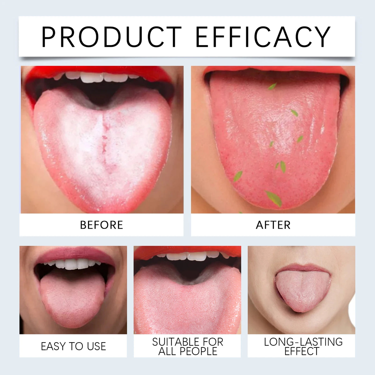 Tongue Cleaning Gel and Scraper Kit for Bad Breath and Oral Hygiene