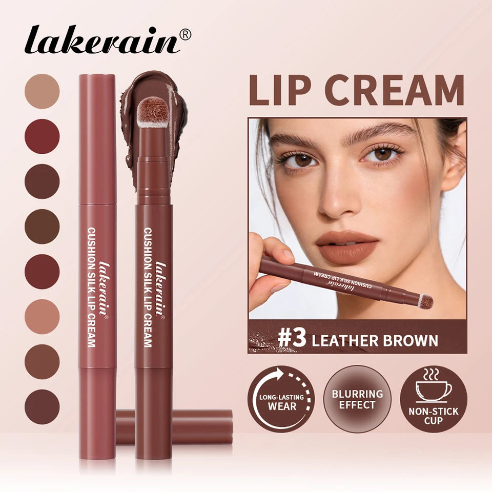 2-in-1 Waterproof Air Cushion Lip Cream and Face Blush Makeup