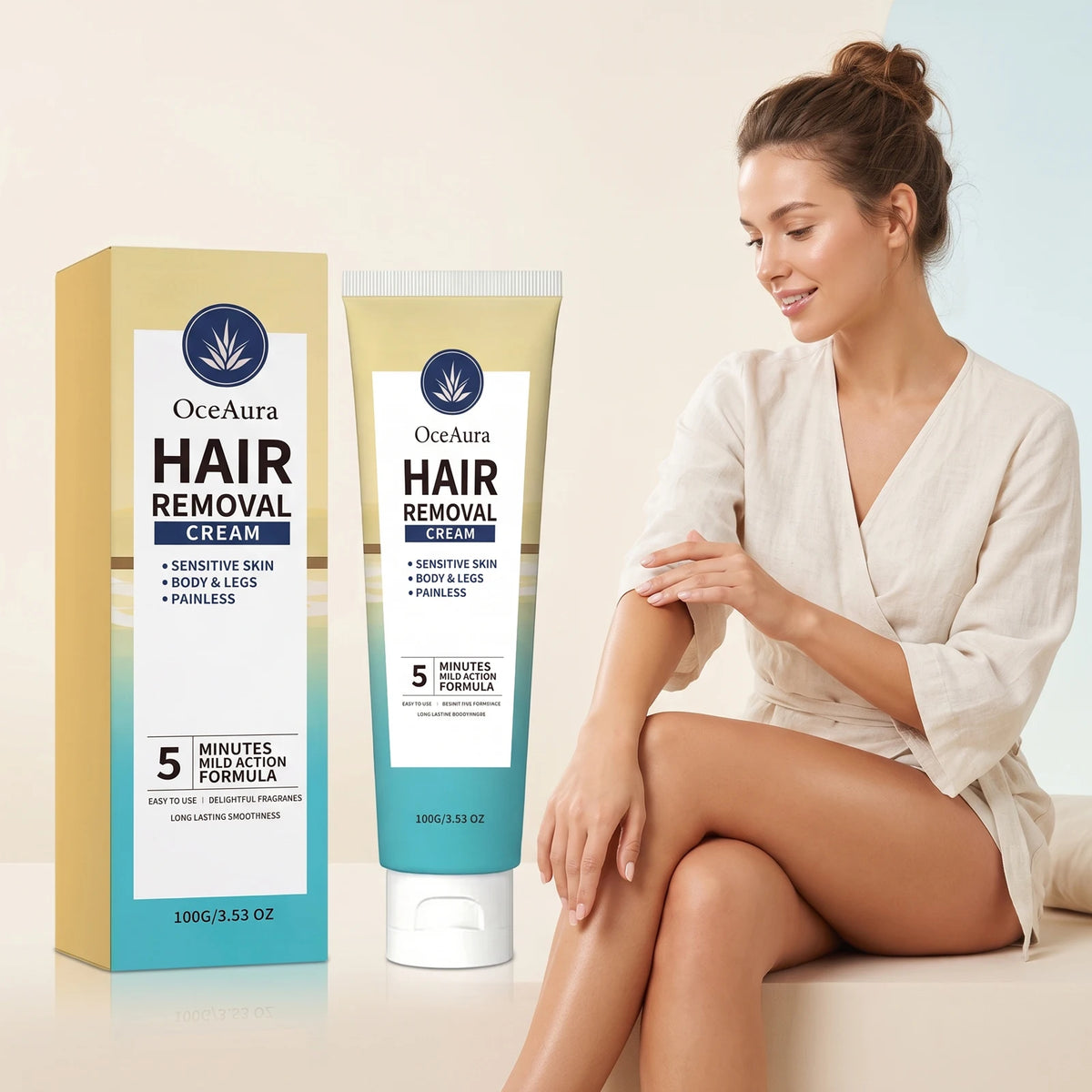 Painless Hair Removal Cream for Full Body and Sensitive Skin