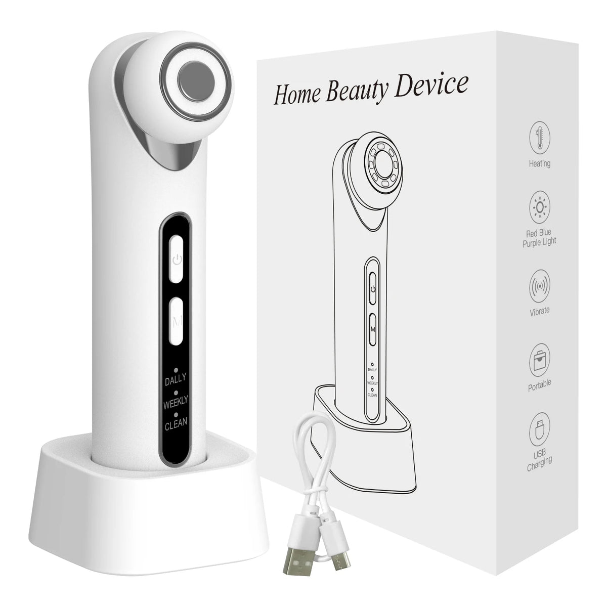 3-in-1 LED Photon Eye Facial Massager for Dark Circles and Fine Lines