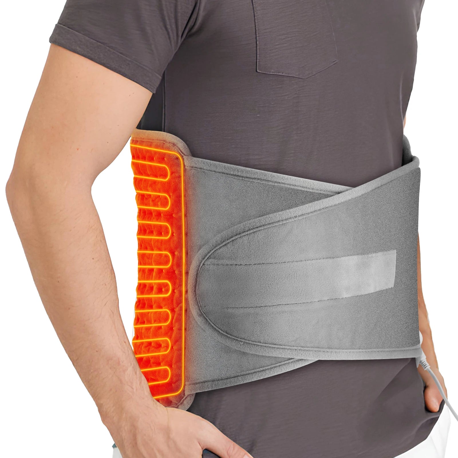 Electric Heated Lumbar Support Belt for Back Pain and Muscle Relief - 7