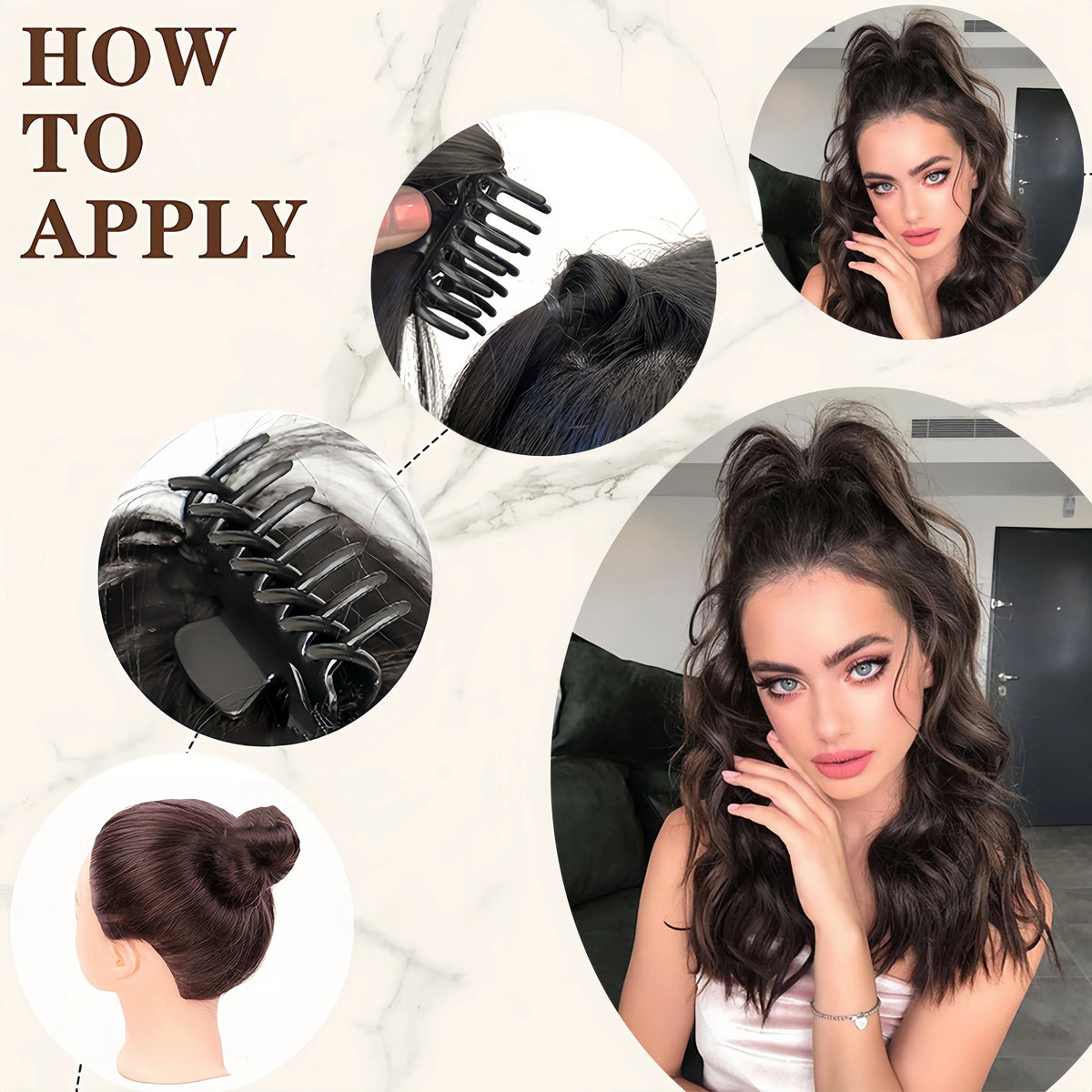 Instant Clip-In Claw Ponytail Hair Extension