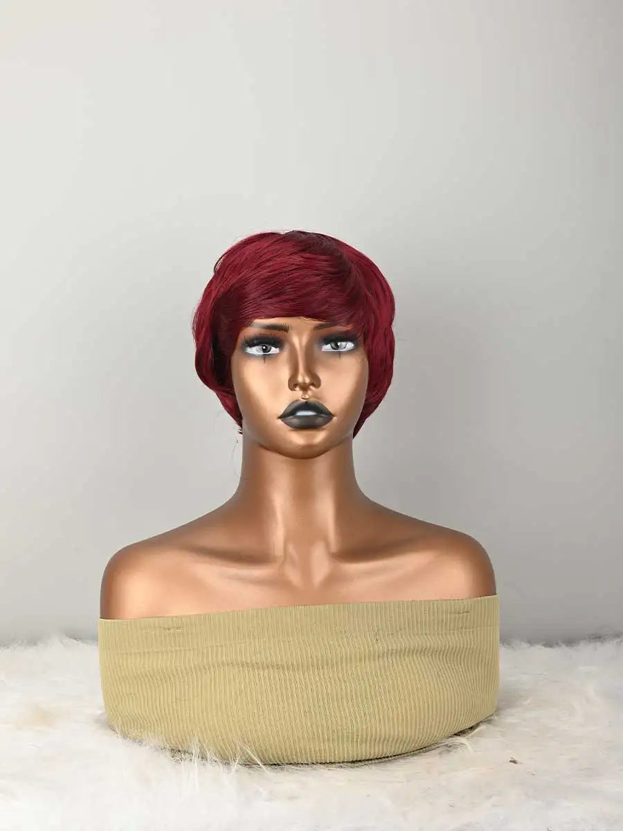 Short Curly Pixie Cut Synthetic Wig for Women - 9