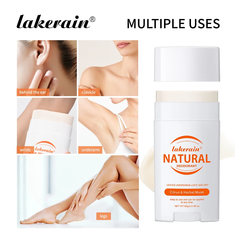 Natural Long-Lasting Solid Deodorant Stick for Fresh Underarm Care
