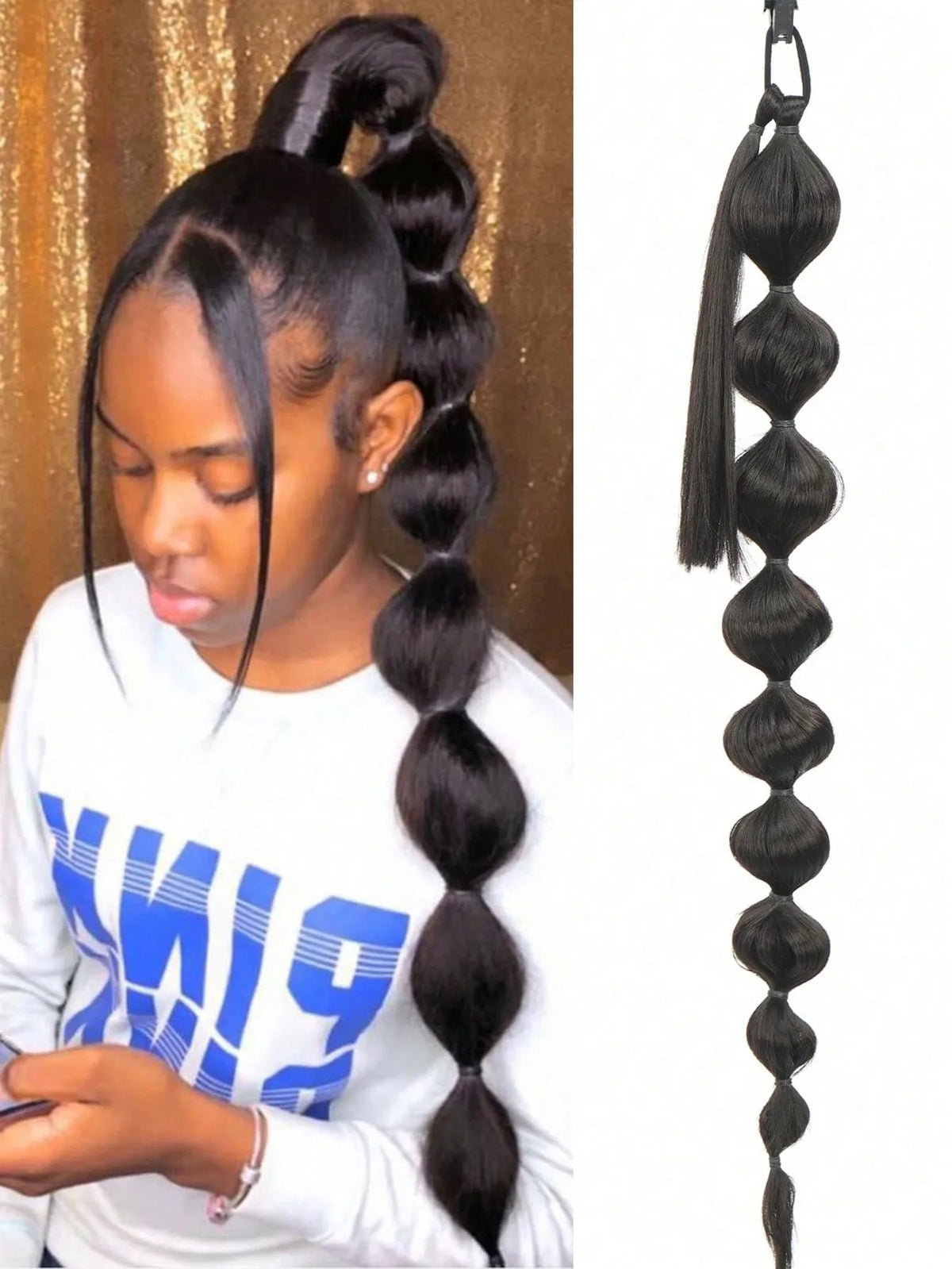 Synthetic Bubble Ponytail Hair Extension for Instant Volume