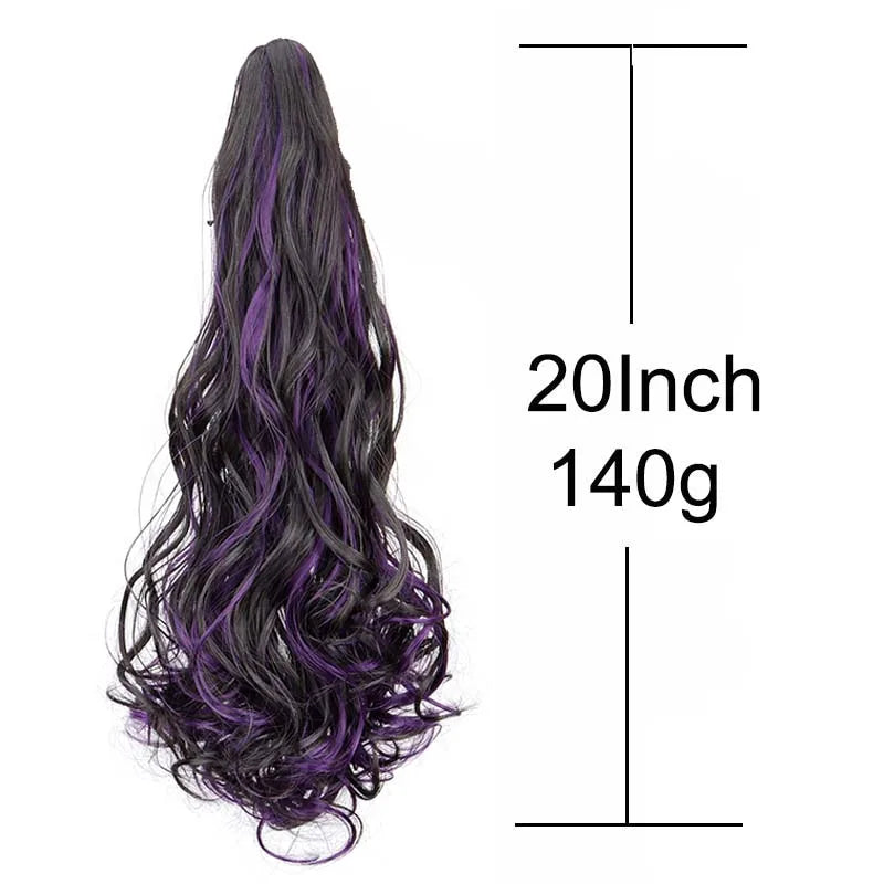 20-Inch Curly Claw Clip Ponytail Extension - 2
