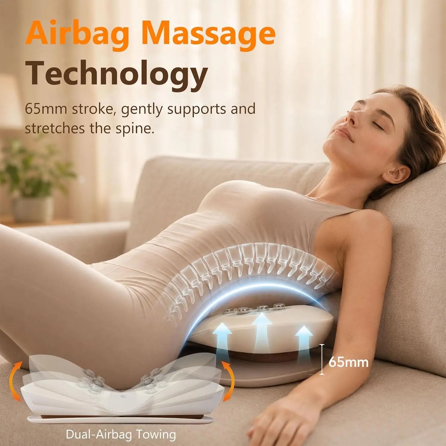 Electric Lumbar Traction Massager for Lower Back Pain and Spine Relief - 2