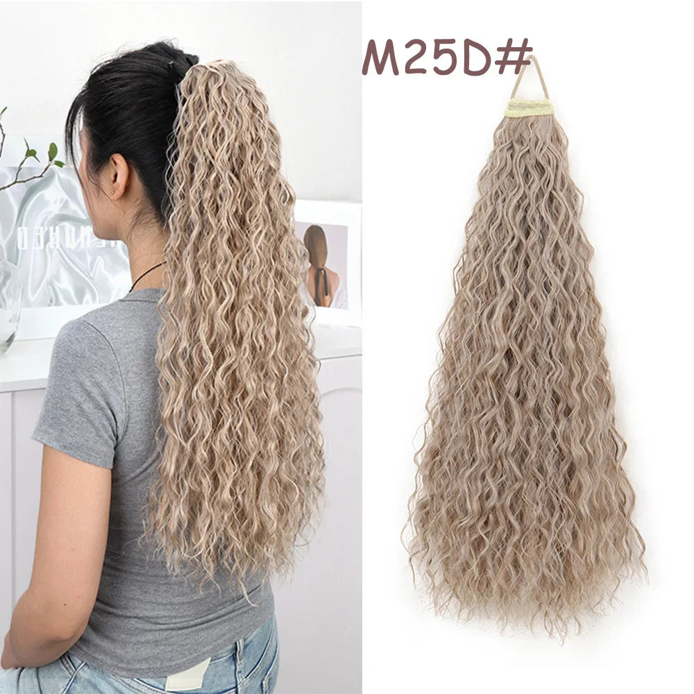 Long Wavy Curly Ponytail Hair Extension for Daily Voluminous Styles