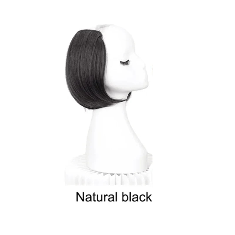 Short Straight V-Shaped Half Wig Hair Extension for Women - 7