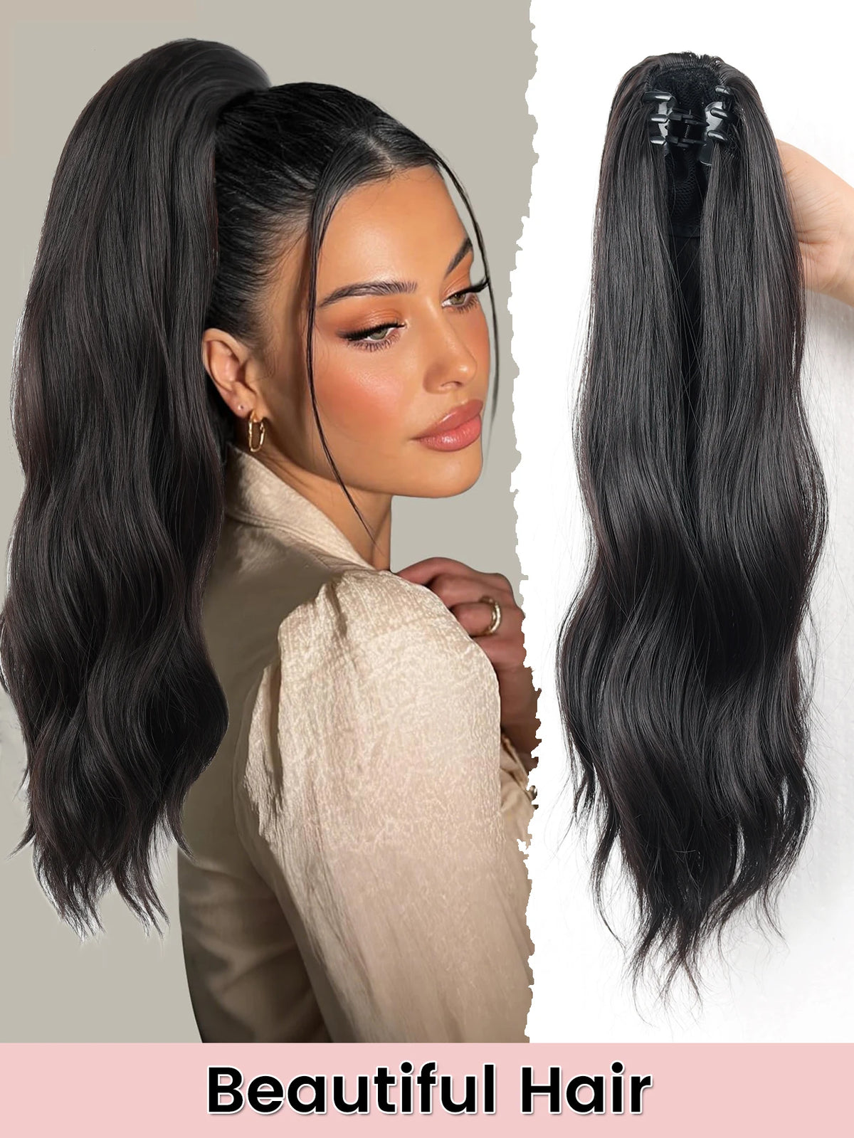 Wavy Curly Claw Clip Ponytail Hair Extension