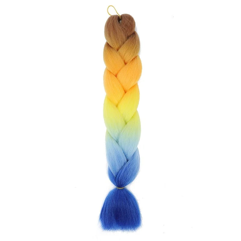 24-Inch Long Colorful Ombre Braiding Hair Extensions