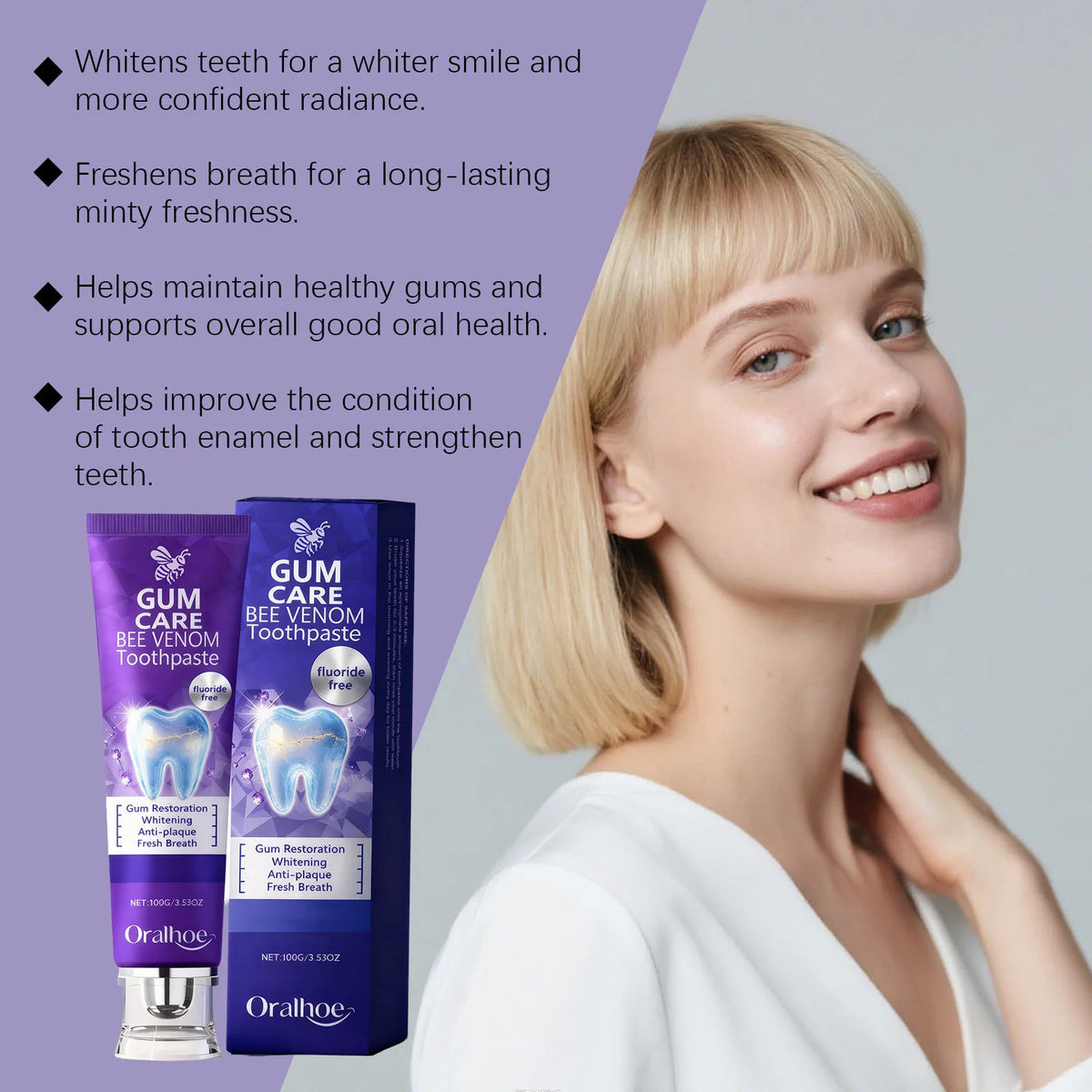 Bee Venom Gum Repair and Teeth Whitening Toothpaste