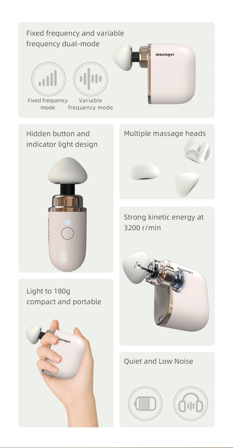 Portable Deep Tissue Massage Gun for Muscle Recovery and Pain Relief