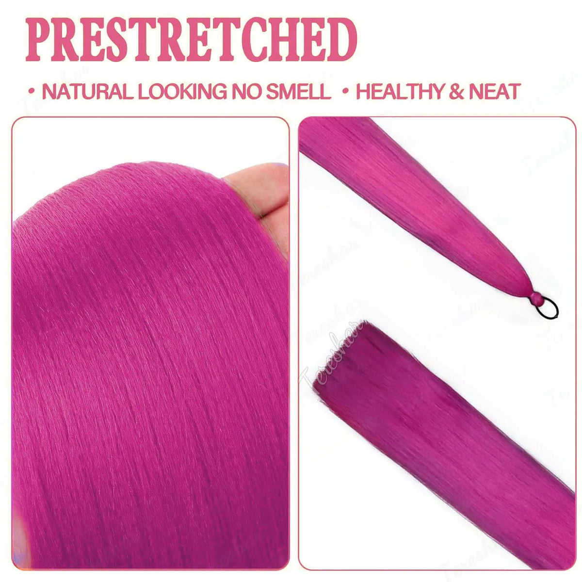 44-Inch Colorful Synthetic Straight Ponytail Hair Extensions