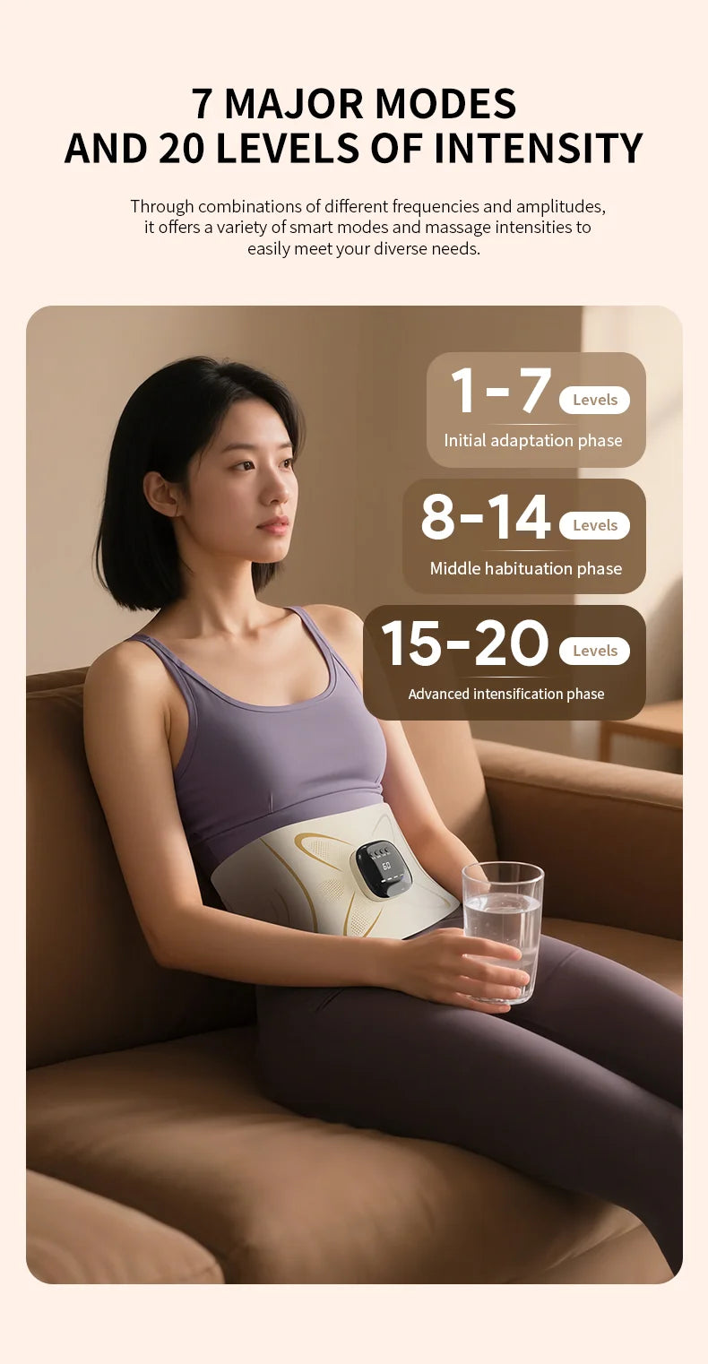 Abdominal Toning and Waist Pulse Massage Belt for Muscle Recovery - 14