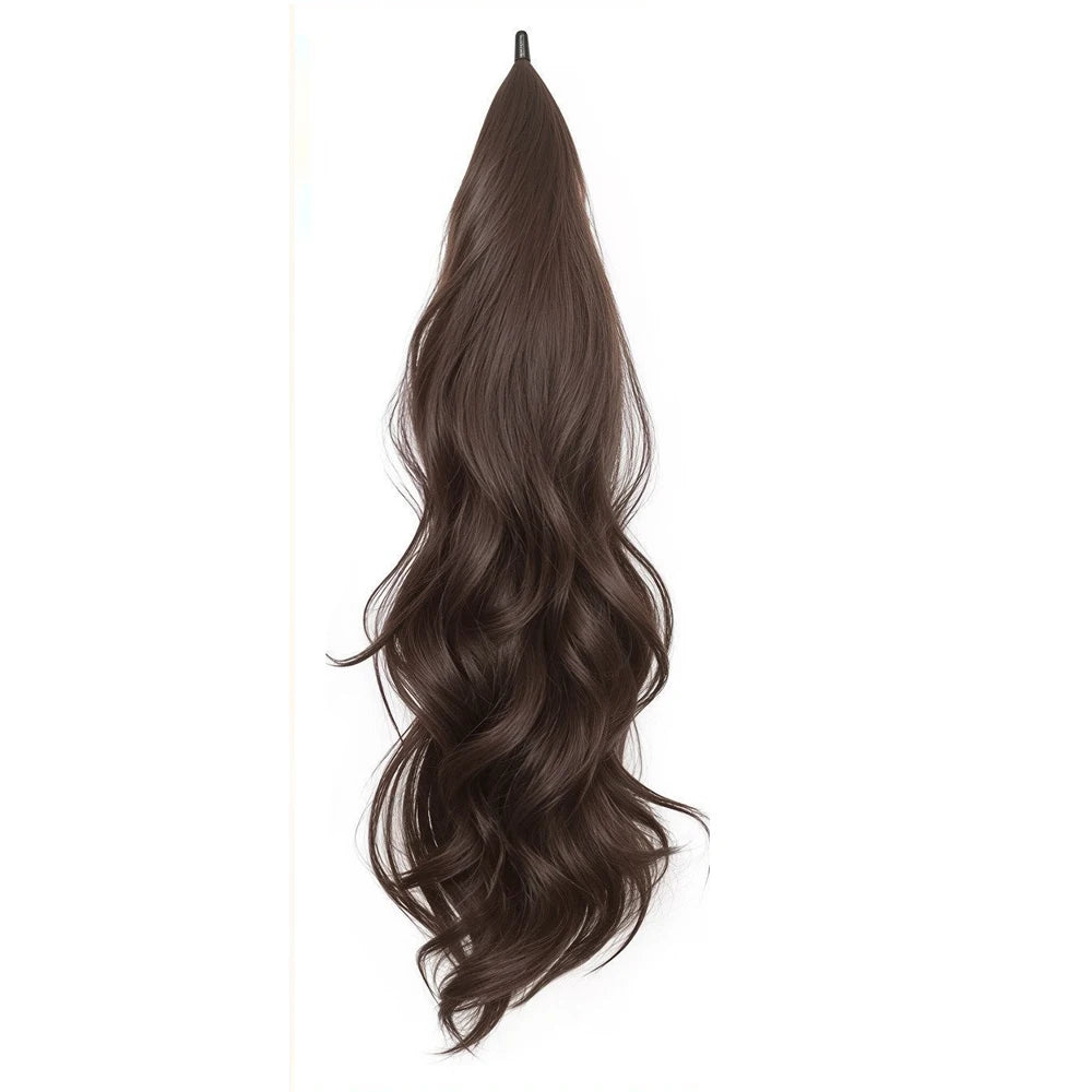 24 Inch Long Curly Ponytail Hair Extension for Daily Volume and Styling - 8