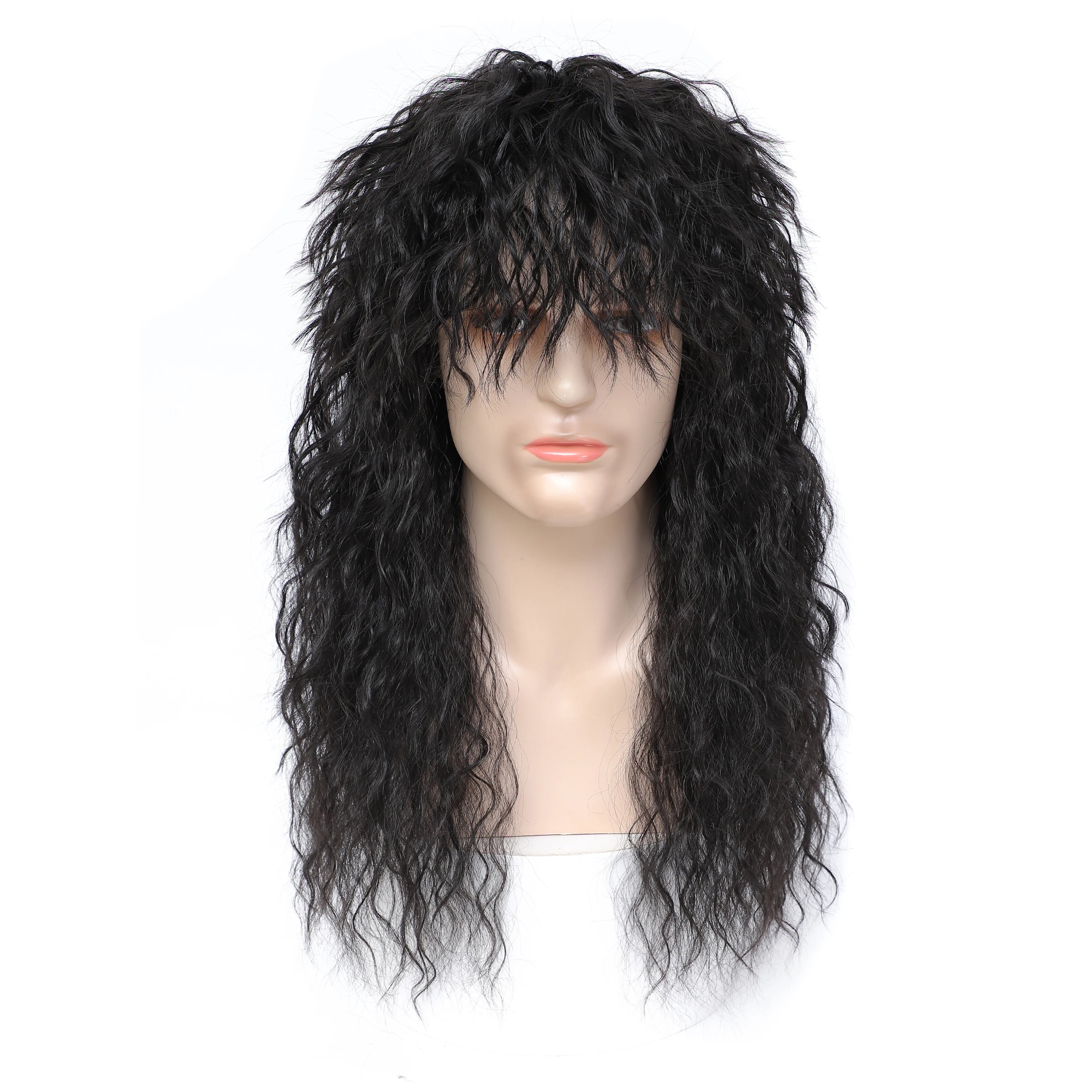 Long Wavy Black Costume Wig for Halloween Parties and Cosplay Events - 6