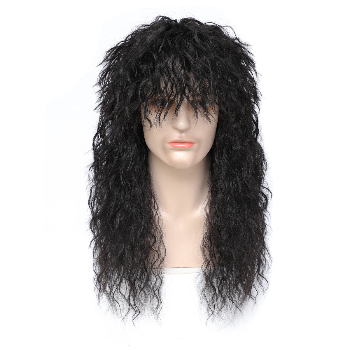Long Wavy Black Costume Wig for Halloween Parties and Cosplay Events