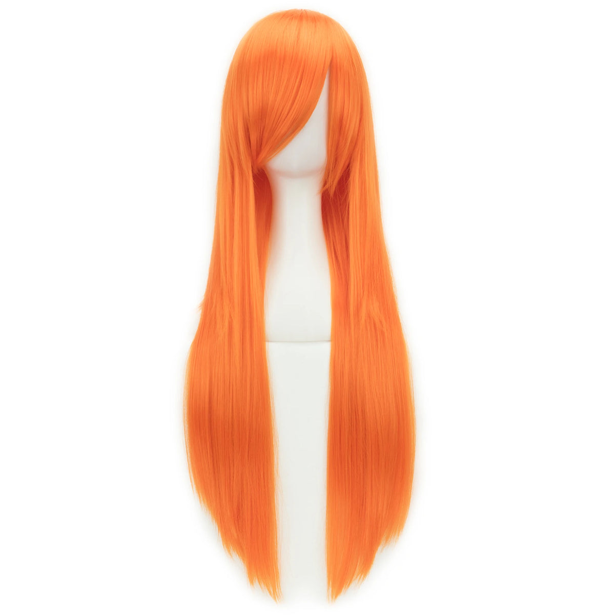 Long Straight Orange Cosplay Wig for Halloween and Costume Parties