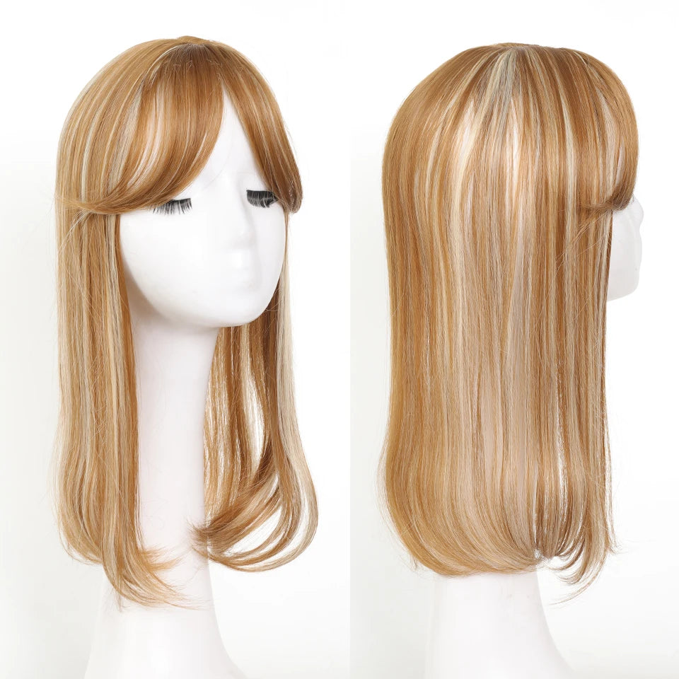 Clip-In Hair Topper with Bangs for Natural Volume and Root Coverage - 20