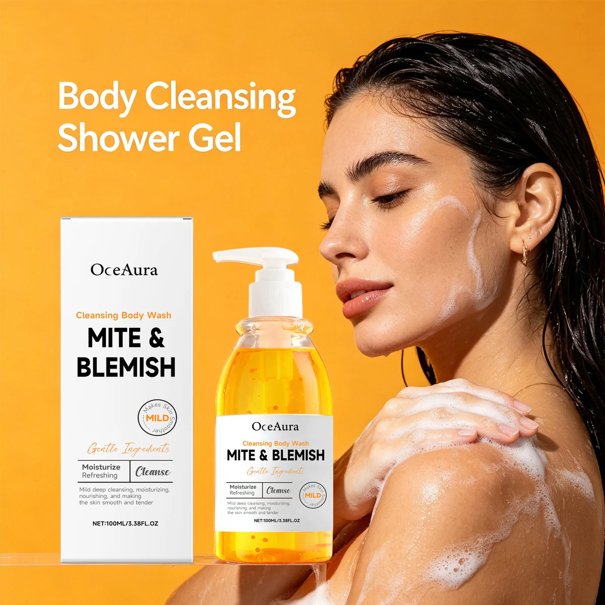 Anti-Mite and Acne Control Cleansing Body Wash for Oily Skin