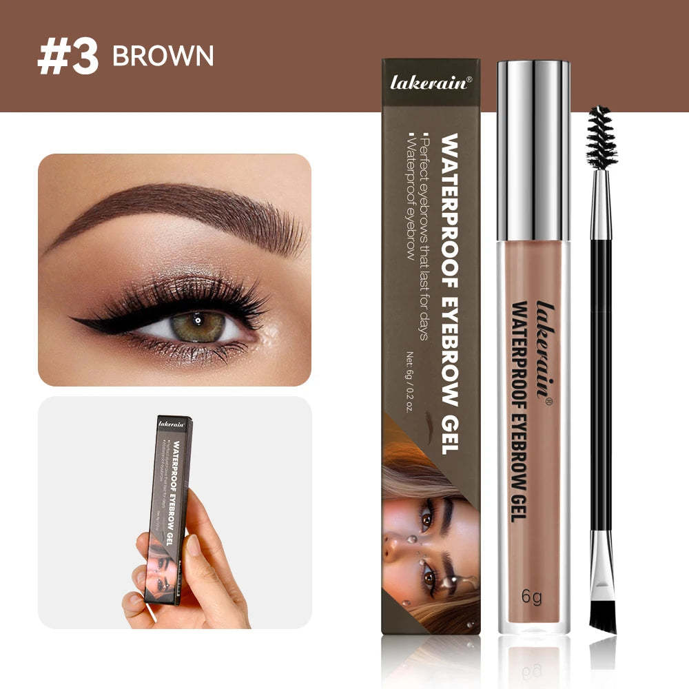 Waterproof Liquid Eyebrow Gel Set for Long-Lasting Natural Defined Brows - 24