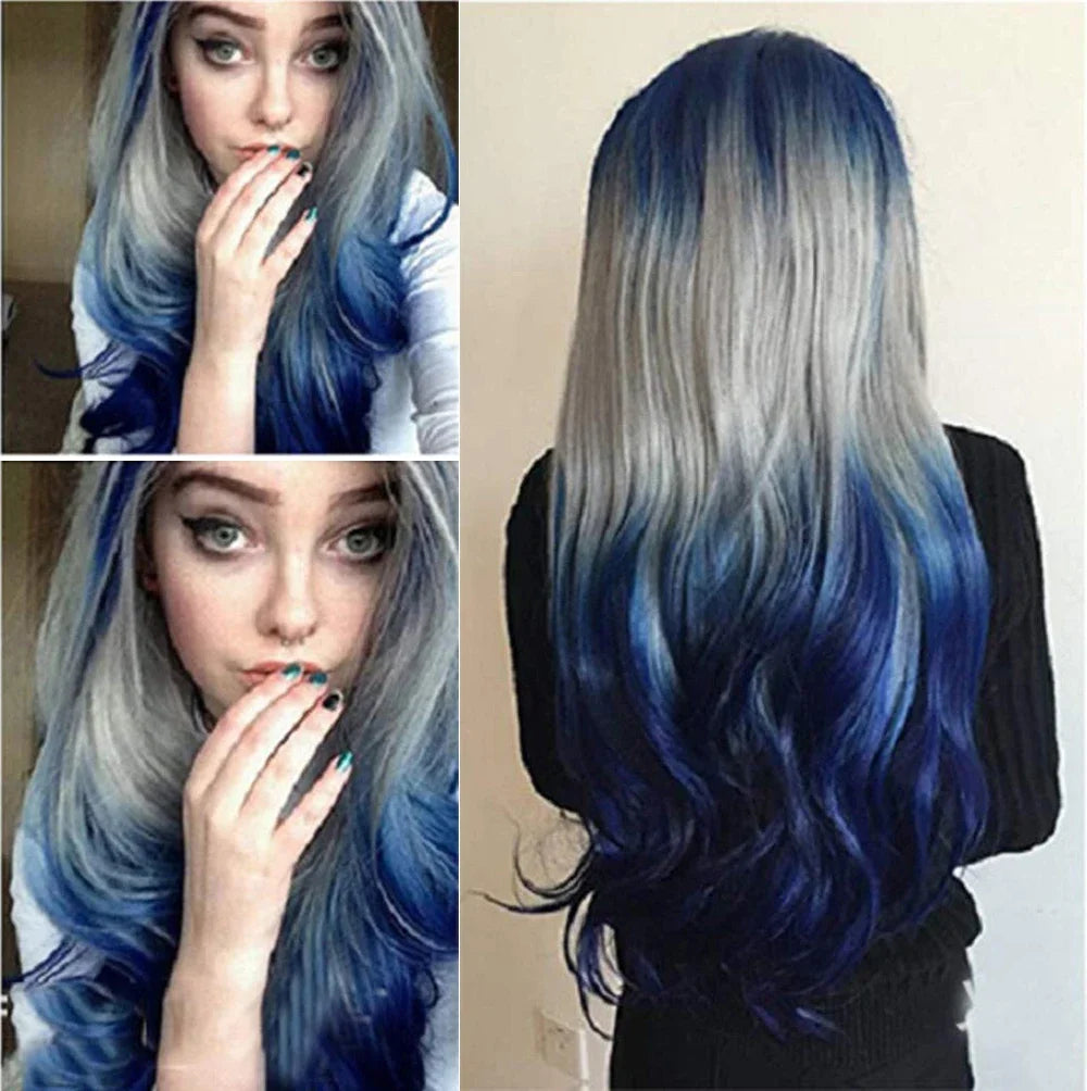 Long Wavy Ombre Wig for Daily Wear and Costume Parties - 6