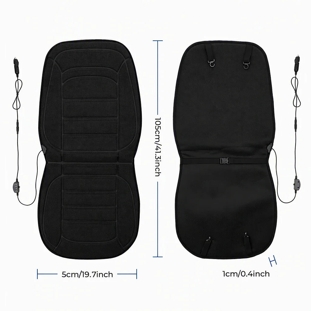 Heated Lambswool Car Seat Cushion for Cold Weather Driving - 17