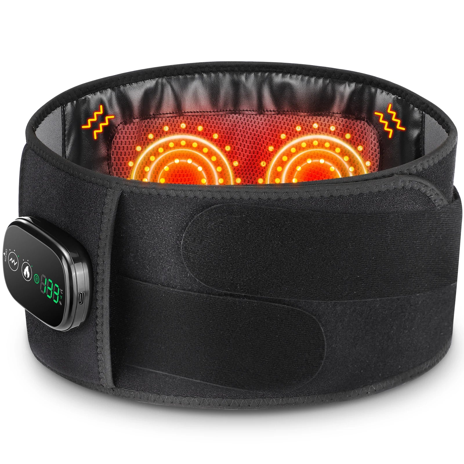 Cordless Heated Vibration Massage Belt for Lower Back and Waist Relief - 14