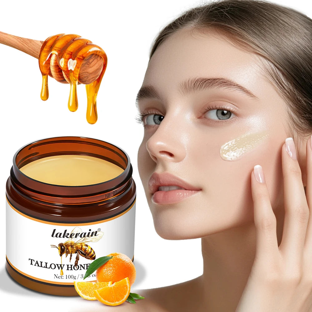 Whipped Beef Tallow and Honey Balm for Deep Skin Moisturizing and Repair