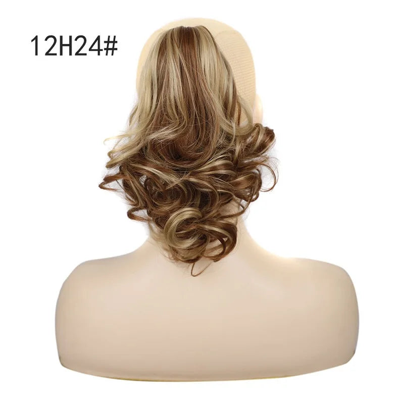12-Inch Wavy Curly Claw Clip Ponytail Extension - 16