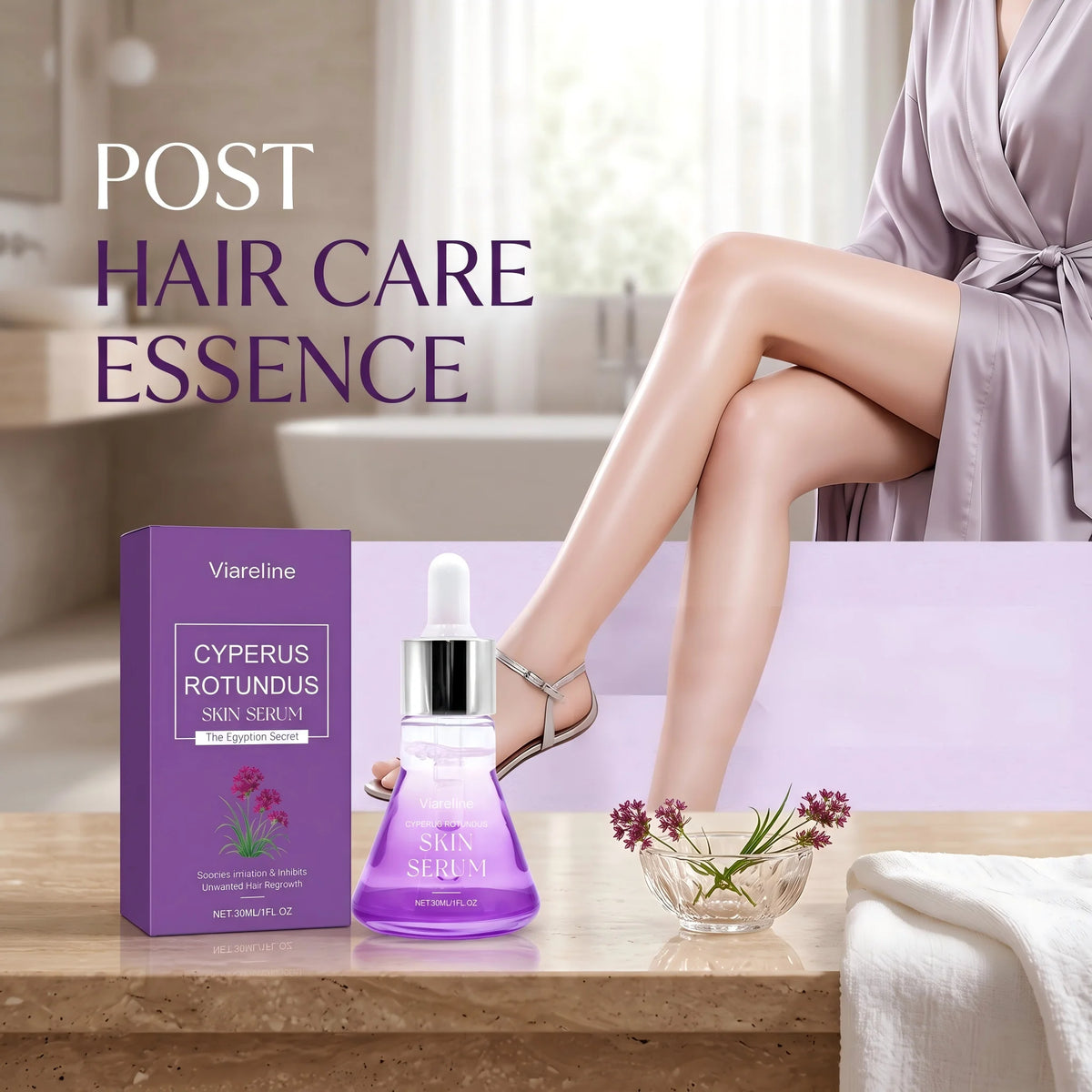 Hair Growth Inhibitor Serum for Smooth Skin After Shaving or Waxing