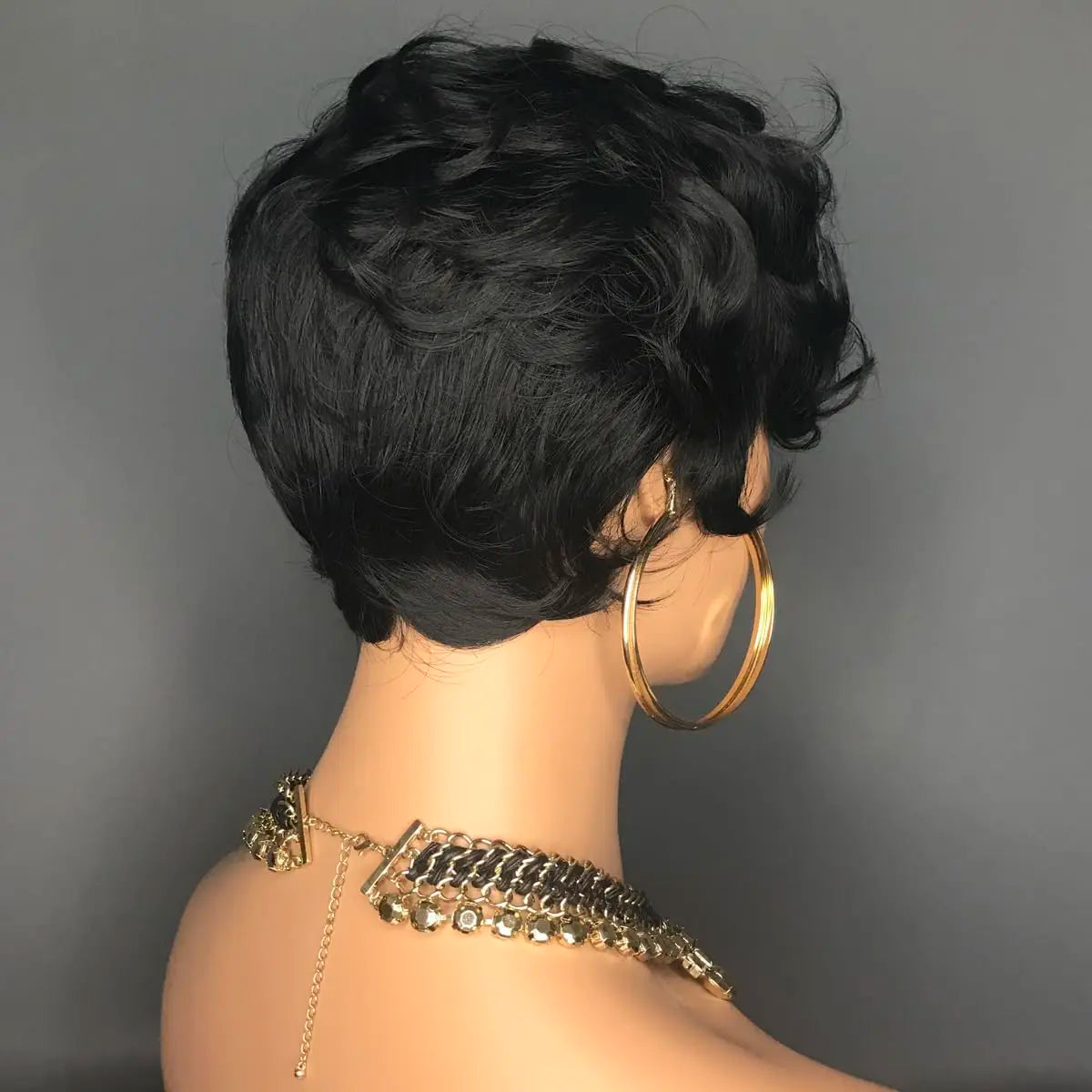 Short Curly Pixie Cut Wig for Women - 4