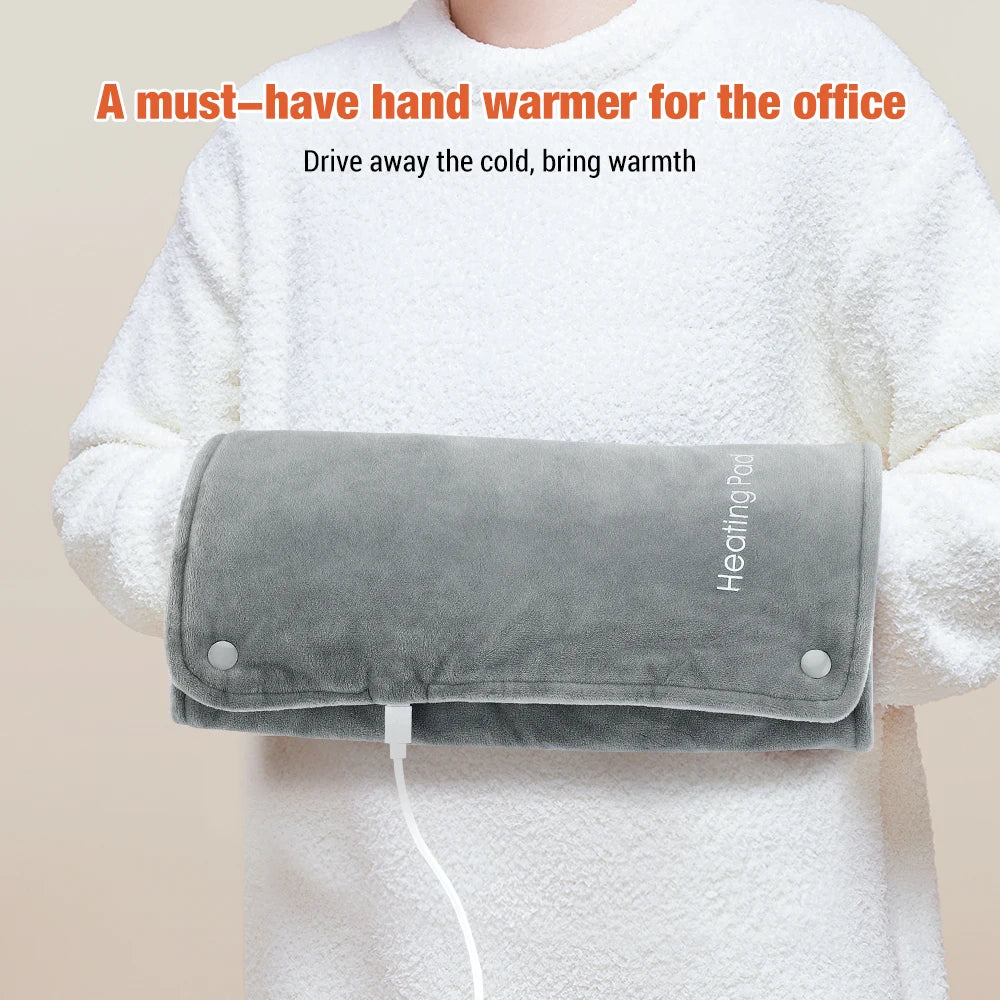 USB Heated Graphene Hand Warmer and Desk Heating Pad for Winter Comfort