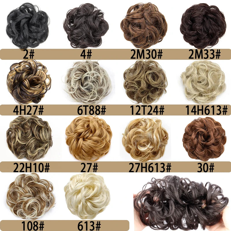 Messy Curly Hair Bun Extension for Instant Voluminous Updo Hairstyles