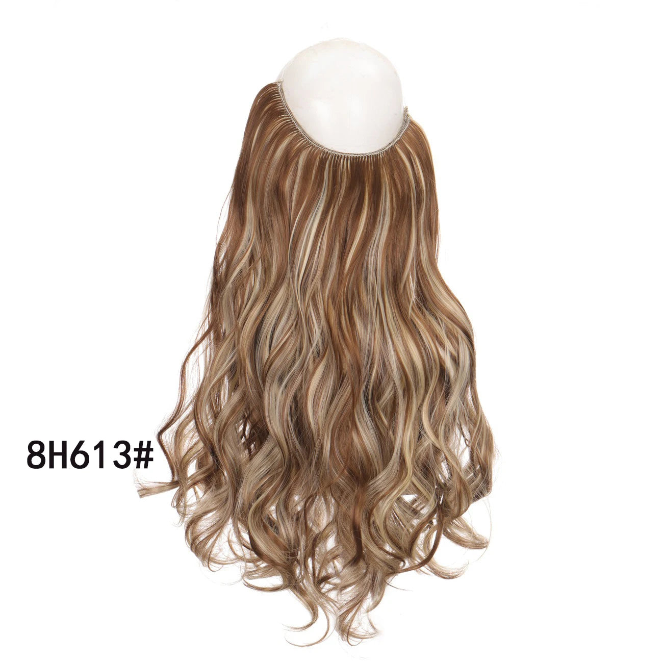 Invisible Halo Wire Hair Extensions for Voluminous Wavy Hair - 11