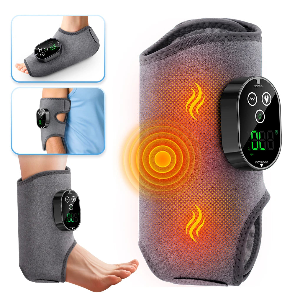 Heated Vibration Ankle and Foot Massager for Pain Relief and Recovery